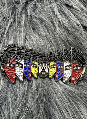 人物别针WWE武藤敬司Great Muta职业摔跤选手脸部彩绘金属徽章