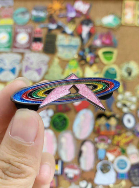 宇宙星空金属徽章可爱日系别针