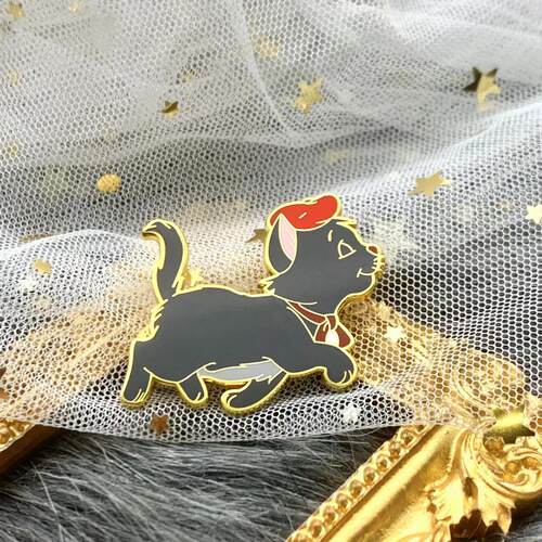 小红帽灰色猫咪胸针金属徽章