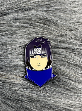 火影忍者动漫周边宇智波佐助金属徽章