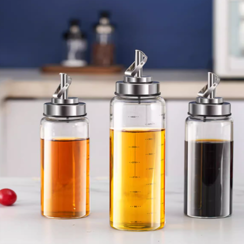 油壶玻璃油瓶酱油醋调味瓶厨房倒油香油瓶家用油罐调料瓶壶大容量