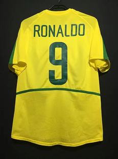 经典 复古2002世界杯巴西球衣罗纳尔多卡卡里瓦尔多卡洛斯足球服