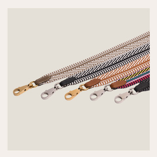 适用于爱马仕帆布包包窄肩带加厚编织肩带蜡线斜跨单肩羽毛包