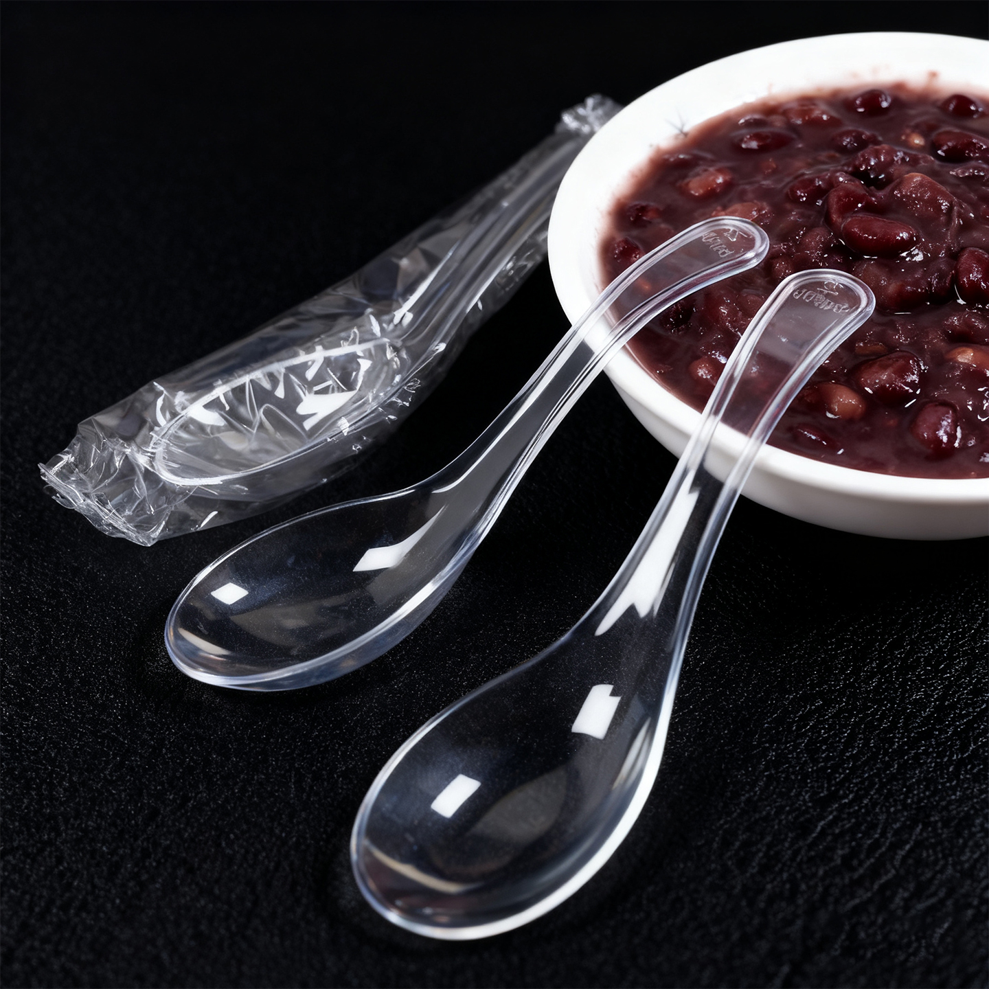外卖糖水甜品勺一次性水晶勺子