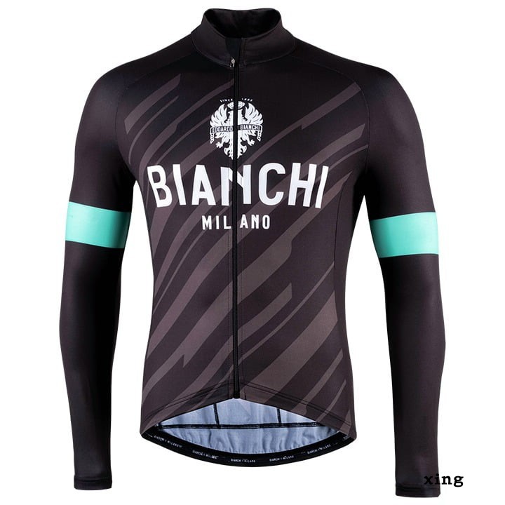 2021Bianchi比安奇自行车薄款长袖骑行服背带长裤男女款抓绒秋冬