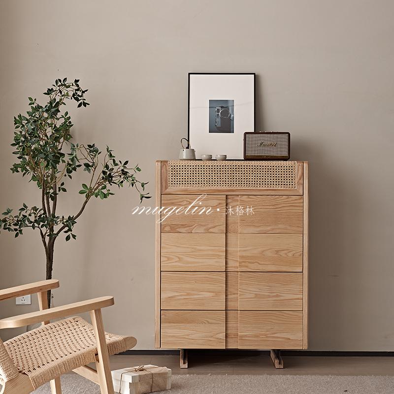 原木风白蜡木实木斗柜