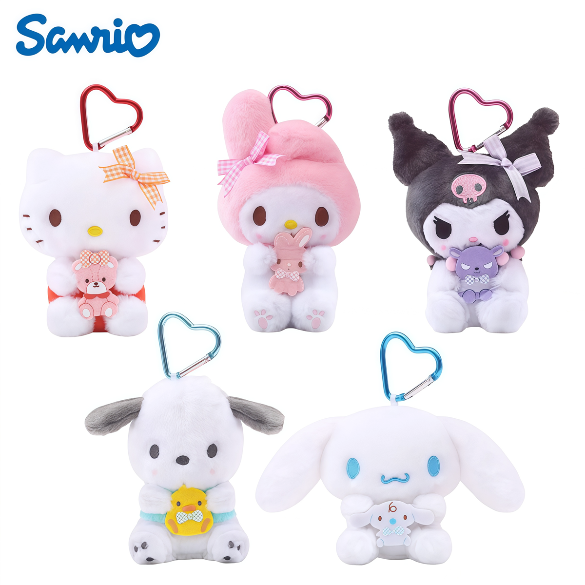 正版授权三丽鸥好朋友系列hello kitty 美乐蒂挂件毛绒玩偶挂饰