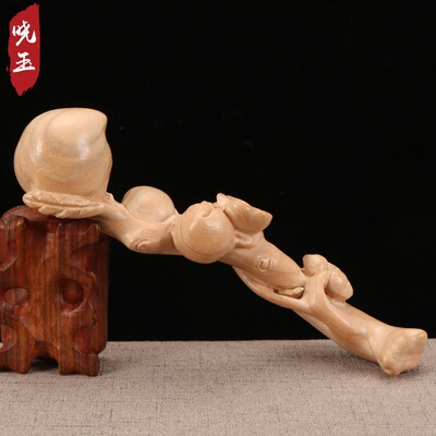 厂家供应桃木寿桃如意木雕灵芝如意雕刻工艺品按摩器手锤家居