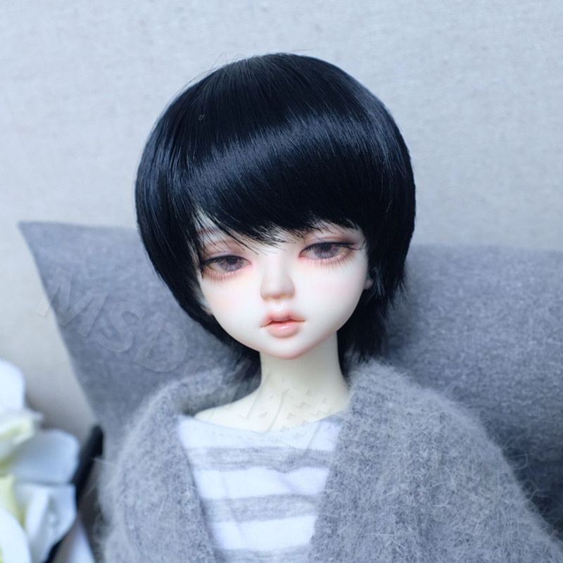 包邮 假b王6鼠 bjd/sd娃娃猫发 34松分男款日常短发好撸高温丝假