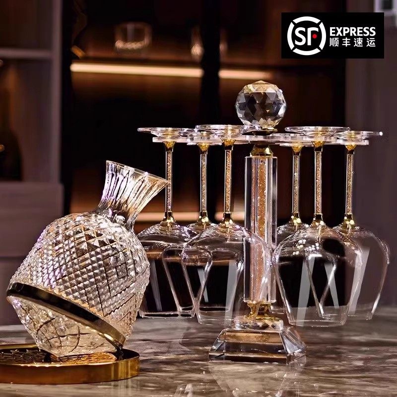 德国红酒杯酒具高档轻奢高级感金钻勃艮第套装旋转葡萄摆件用送礼,餐饮具,葡萄酒/红酒杯,淘宝优惠券,粉丝福利购,淘宝优惠卷