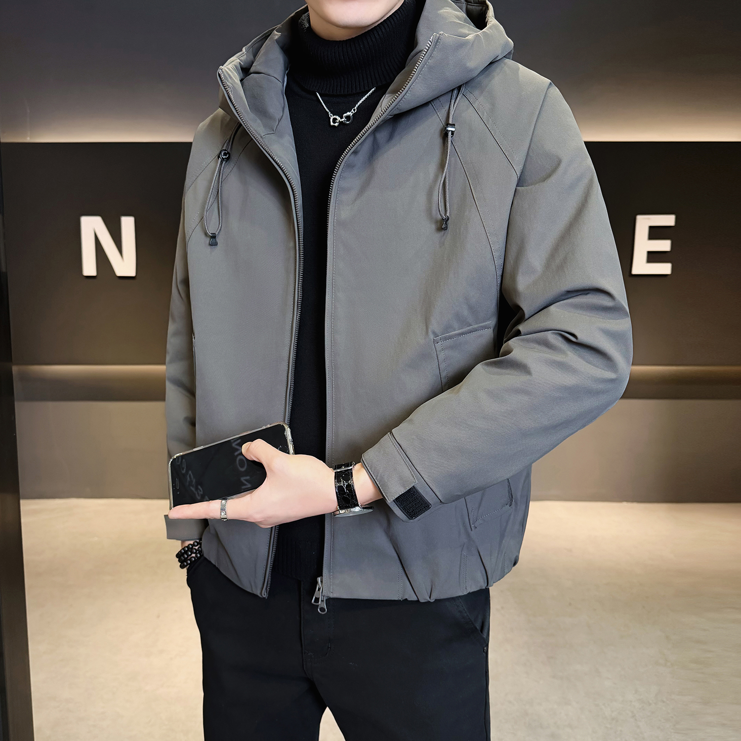 爆款棉衣男连帽冬季新款2025加厚保暖潮牌痞帅冲锋衣工装棉服外套