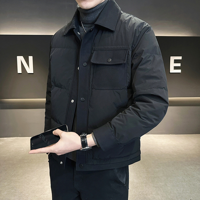 加厚短款轻薄羽绒服翻领