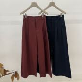 9185 清仓no退no换 立体压褶阔腿裤