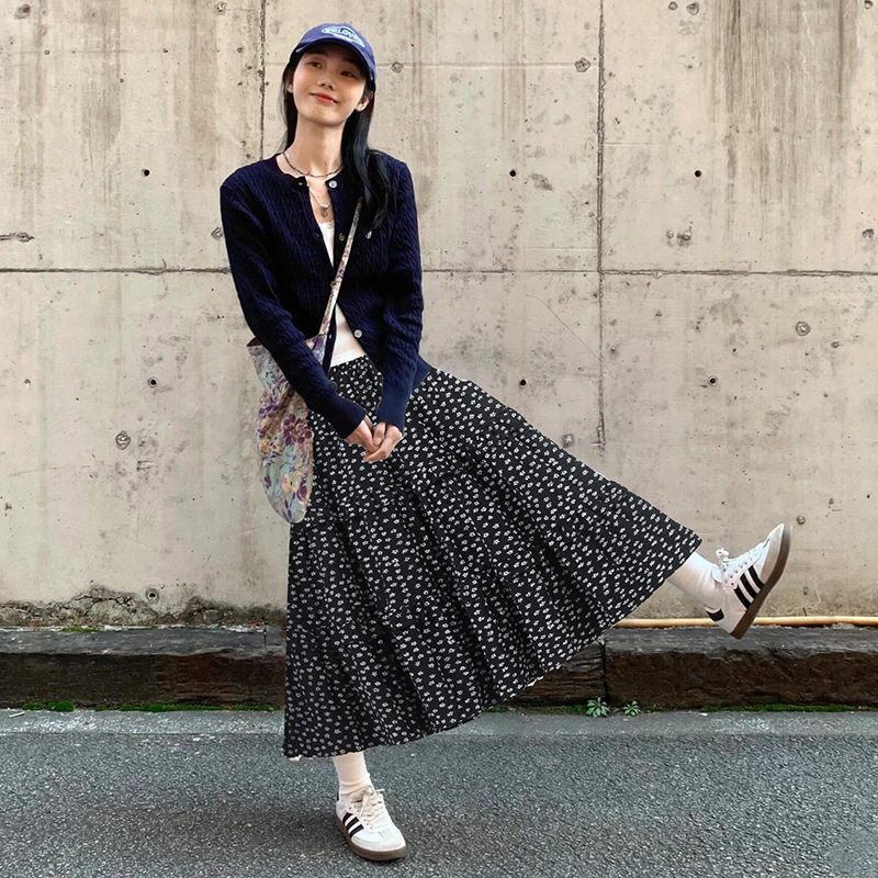 法式百搭气质碎花半身裙显瘦裙子女款夏季爆款2025新款高级感长裙
