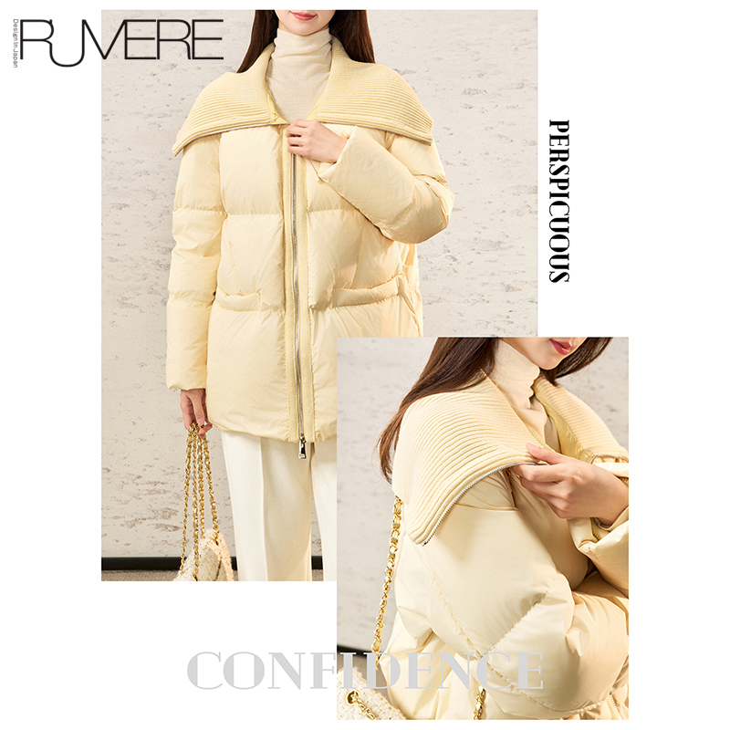 戎美功能性棉感料白鹅绒羽绒服