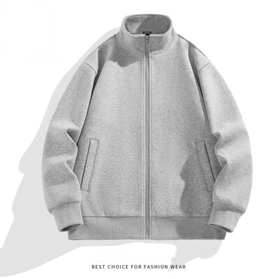 男秋装休闲夹克潮长袖卫衣男士上衣新款立领开衫外套百搭跨境