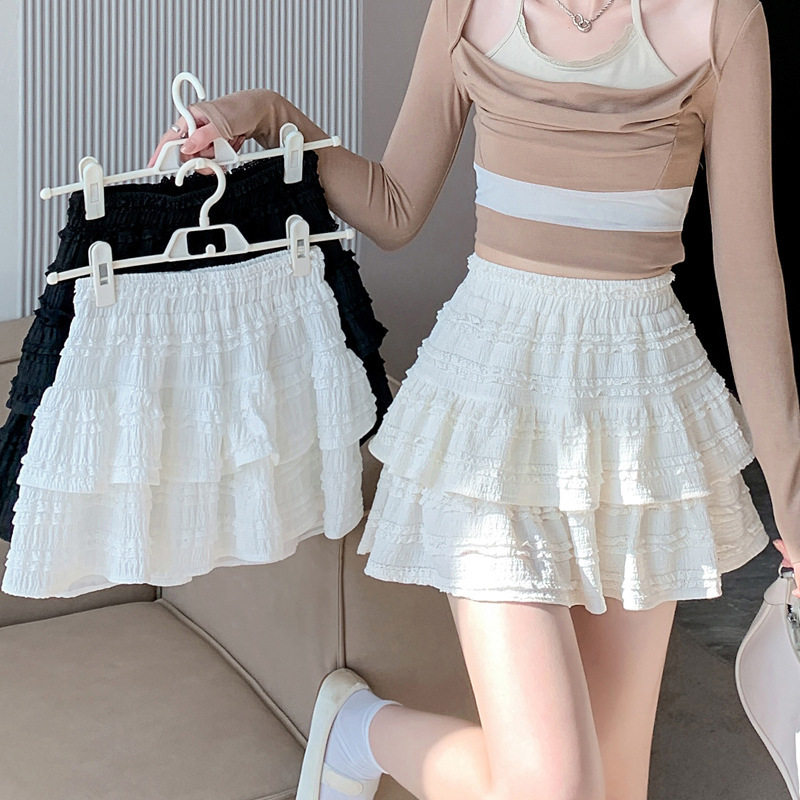 蛋糕甜美蓬蓬裙夏季花边设计感裙子短裙半身裙蕾丝学院风芭蕾蓬蓬