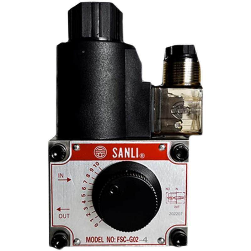 台湾三欣立sanli电磁调速阀流量阀f0s-g02-c4 fsc-g3-4/24v220v议
