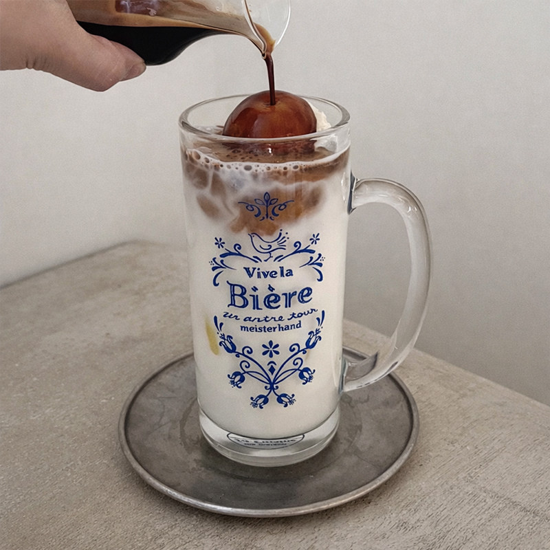 韩国代购bracket table玻璃马克杯咖啡牛奶杯啤酒杯法式maison,餐饮具,玻璃杯,淘宝优惠券,粉丝福利购,淘宝优惠卷