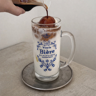 韩国代购bracket table玻璃马克杯咖啡牛奶杯啤酒杯法式maison