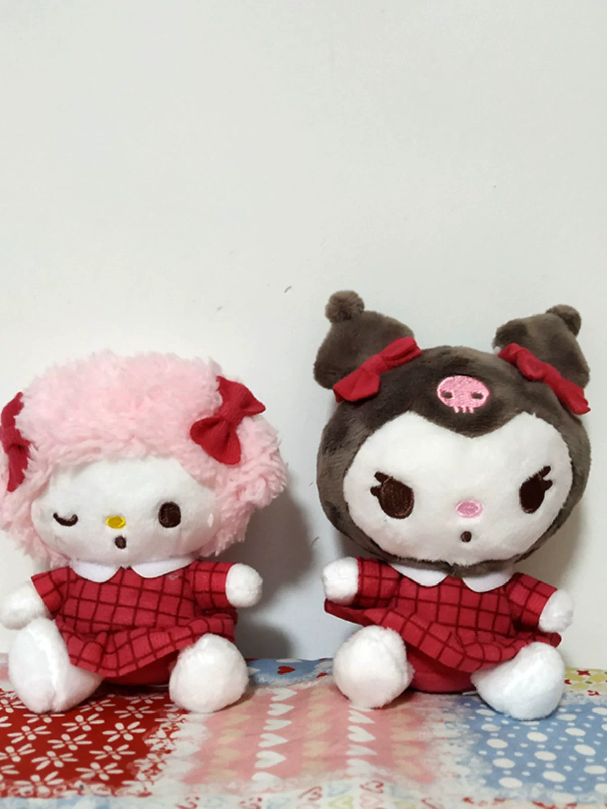 Японский единственный Kuromi Kuromi овечка пианино красная клетчатая юбка плюшевая кукла подвеска