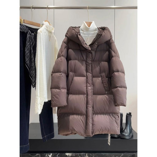 90白鹅绒！蓬松绒朵 保暖锁温连帽斜口袋鹅绒服外套帽子不可拆