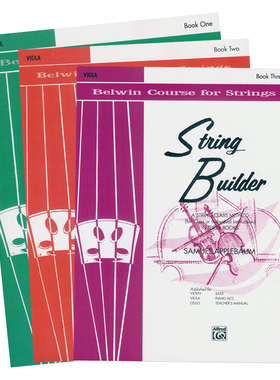现货 英文原版 String Builder Viola Book One Two Three 弦乐制作 中提琴1-3册 Samuel Applebaum Alfred Music