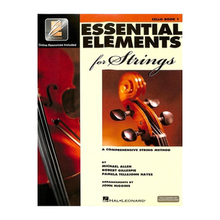 正版原版  Essential Elements for Strings – Cello Book 1 with EEi 弦樂必學要素 - 大提琴  一冊
