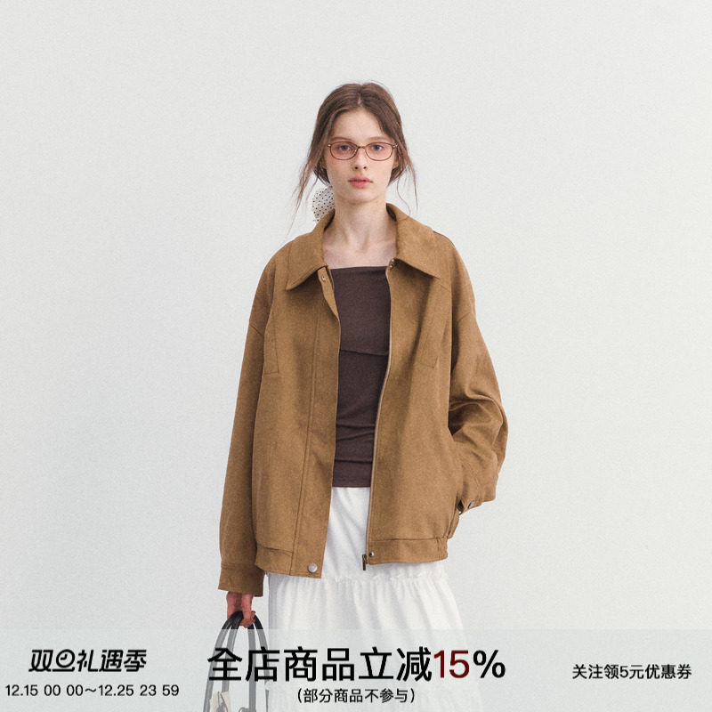 SPEAR YOUTH“皆有回甘”复古麂皮夹克外套翻领宽松休闲上衣外套