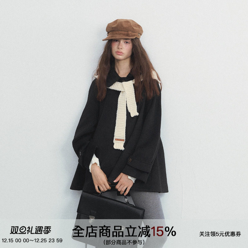 SPEARYOUTH羊毛中长款毛呢外套