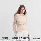 YOUTH 小嗲精 两件套修身 SPEAR 挂脖针织衫 镂空毛衣韩系上衣