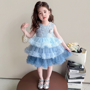 女童夏季 小女孩绝美公主裙儿童生日宝宝裙子蓬蓬裙 连衣裙2026新款