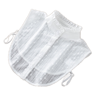 湘蒙新款假领子女百搭假领毛衣装饰领荷叶边立领假衣领白色衬衣领