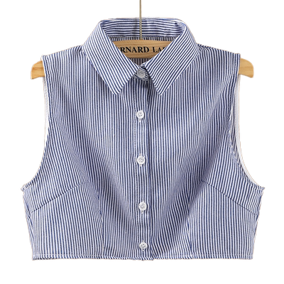 湘蒙条纹韩版百搭假领