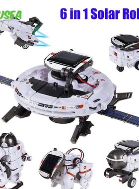 Creative 6 In 1 Solar Robot Car Space Ship Toys Technology S