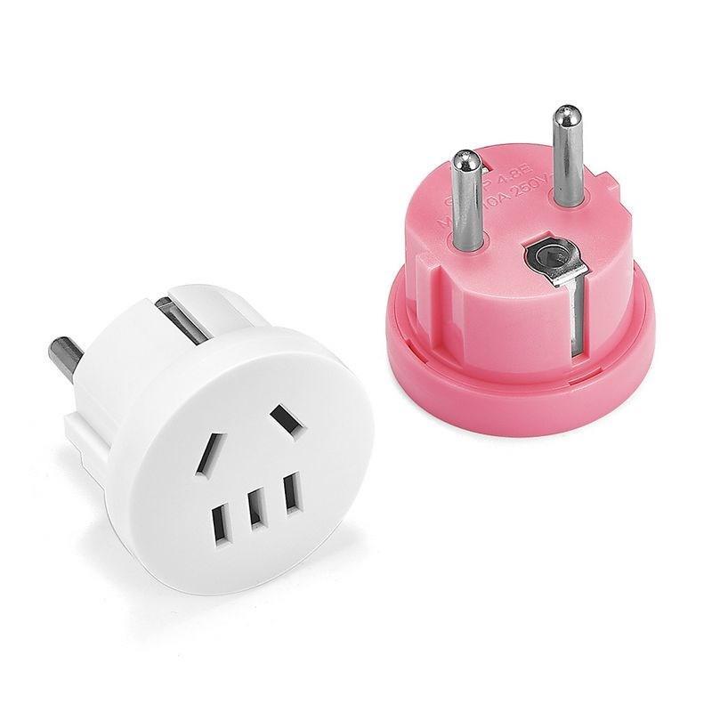 KR EU Plug Power Adapter Socket AU China CN US To EU Euro A