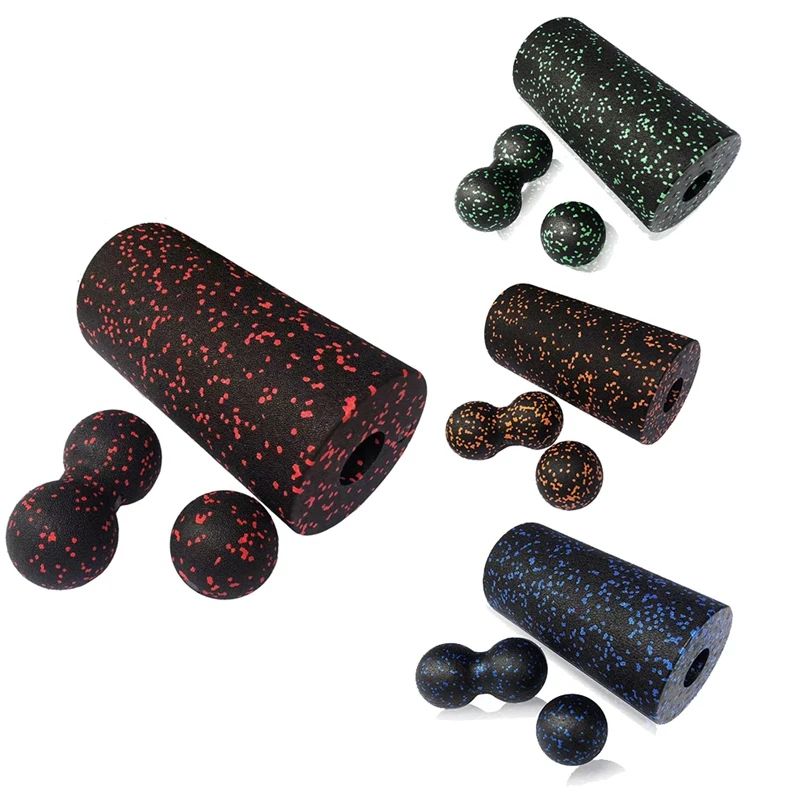 3PCS Yoga Roller Massage Peanut Ball Set EPP Fitness Foam Co