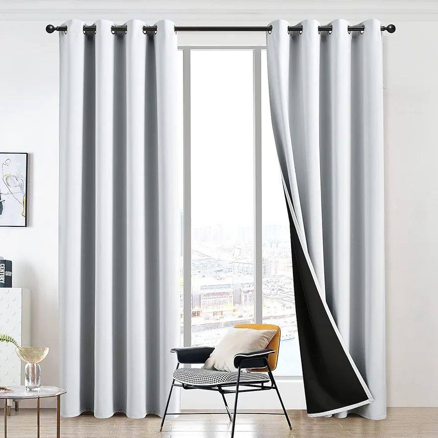 100% Blackout Curtains Thick Noise Reduction window cover