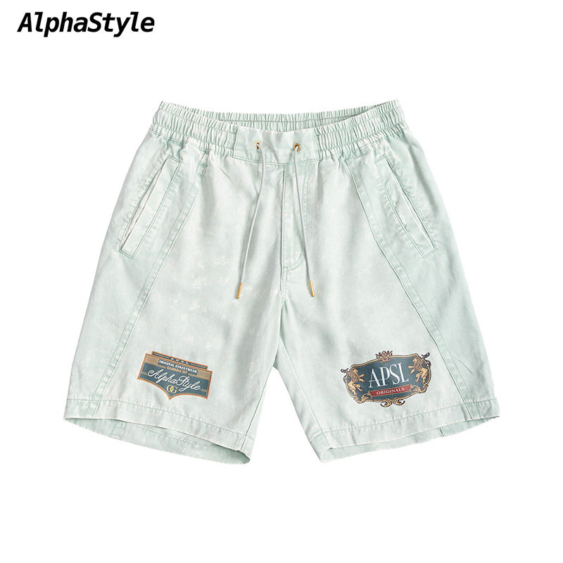 AlphaStyle夏莱赛尔成衣染色短裤