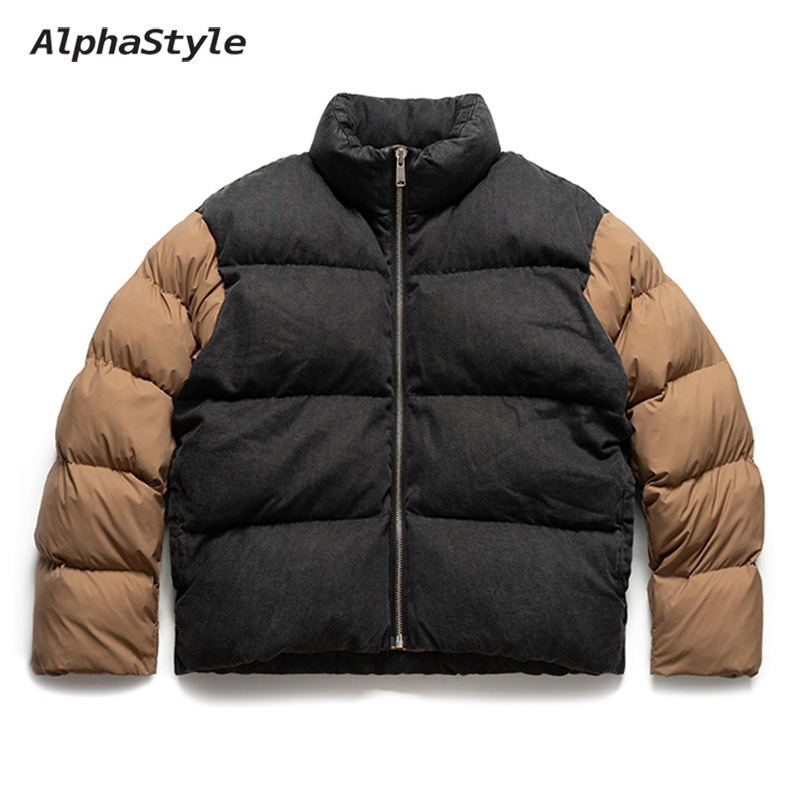 AlphaStyle冬季牛仔棉服新款外套