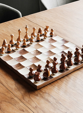 umbra不倒翁国际象棋实木棋盘chess同款新闻女王元旦新年礼物高档