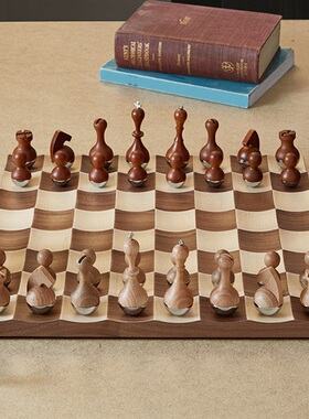 umbra不倒翁国际象棋实木高档棋盘送礼物chess西洋棋新闻女王同款