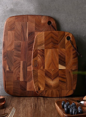 lcliving泰国进口棋盘格切菜板实木相思木案板砧板木菜板姜妍同款