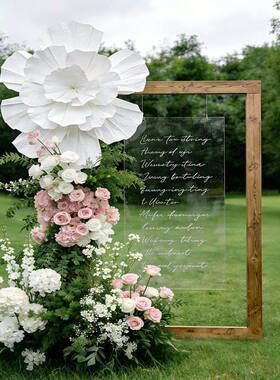 森系仿真花假花婚礼布置告白订婚装饰白色纸艺花摆件服装店橱窗