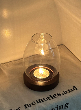 玻璃装饰摆件简约防风烛台