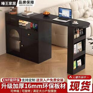 可伸缩吧台桌岛台餐边柜一体家用吧台隔断柜客厅柜小户型阳台边柜