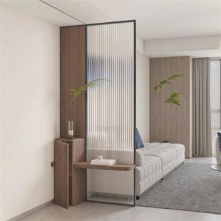 简约现代进门双面屏风隔断柜新中式客厅玄关家用卧室长虹玻璃遮挡