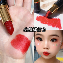 舞台演出儿童口红大红色唇膏化妆师专用女滋润显色雾面正红色口红