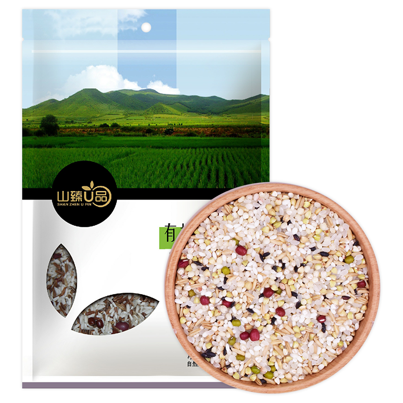 山臻U品有机八宝米混合谷物粥料350g八宝粥杂粮五谷