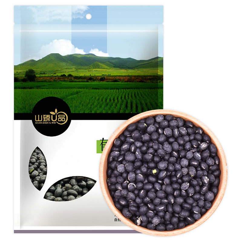 山臻U品有机黑豆350g粗粮五谷有机杂粮
